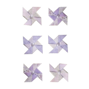Rambling Rose - Pinwheels - 6 pieces WH