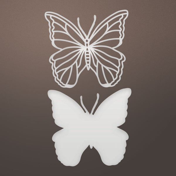 Widespread Butterfly Decorative Die (2pc) - Finished Approx. 74.4 x 69.6mm | 2.9 x 2.7in WH