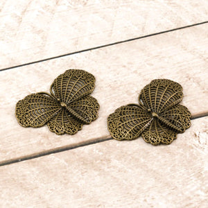 Ultimate Crafts - Bohemain Bouquet Bohemian Butterfly Metal Charms (2pc) (67 x 48mm | 2.6 x 1.8in)