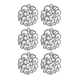 Ultimate Crafts - Bohemian Bouquet Swirled Doily Metal Charms (6pc) (22 x 24mm | 0.8 x 0.9in)