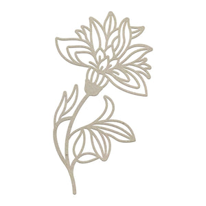Ultimate Crafts - Blooming Flower Chipboard (1pc) (70 x 38mm | 2.7 x 1.4in) WH