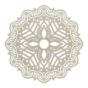 Ultimate Crafts - Fine Doily Chipboard Set (2pc) (80 x 80mm | 3.1 x 3.1in) WH