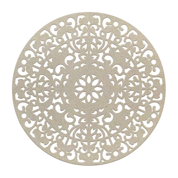 Ultimate Crafts - Bouquet Doily Chipboard (1pc) (80 x 80mm | 3.1 x 3.1in) WH