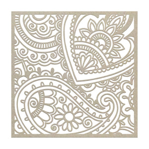 Ultimate Crafts - Paisley Background Chipboard (1pc) (95 x 95mm | 3.7 x 3.7in) WH