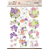 Find It Trading Jeanine's Art 3D Push Out - Butterflies and Flowers White Butterflies