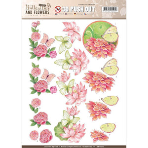 Find It Trading Jeanine's Art 3D Push Out - Butterflies and Flowers Sweet Butterflies